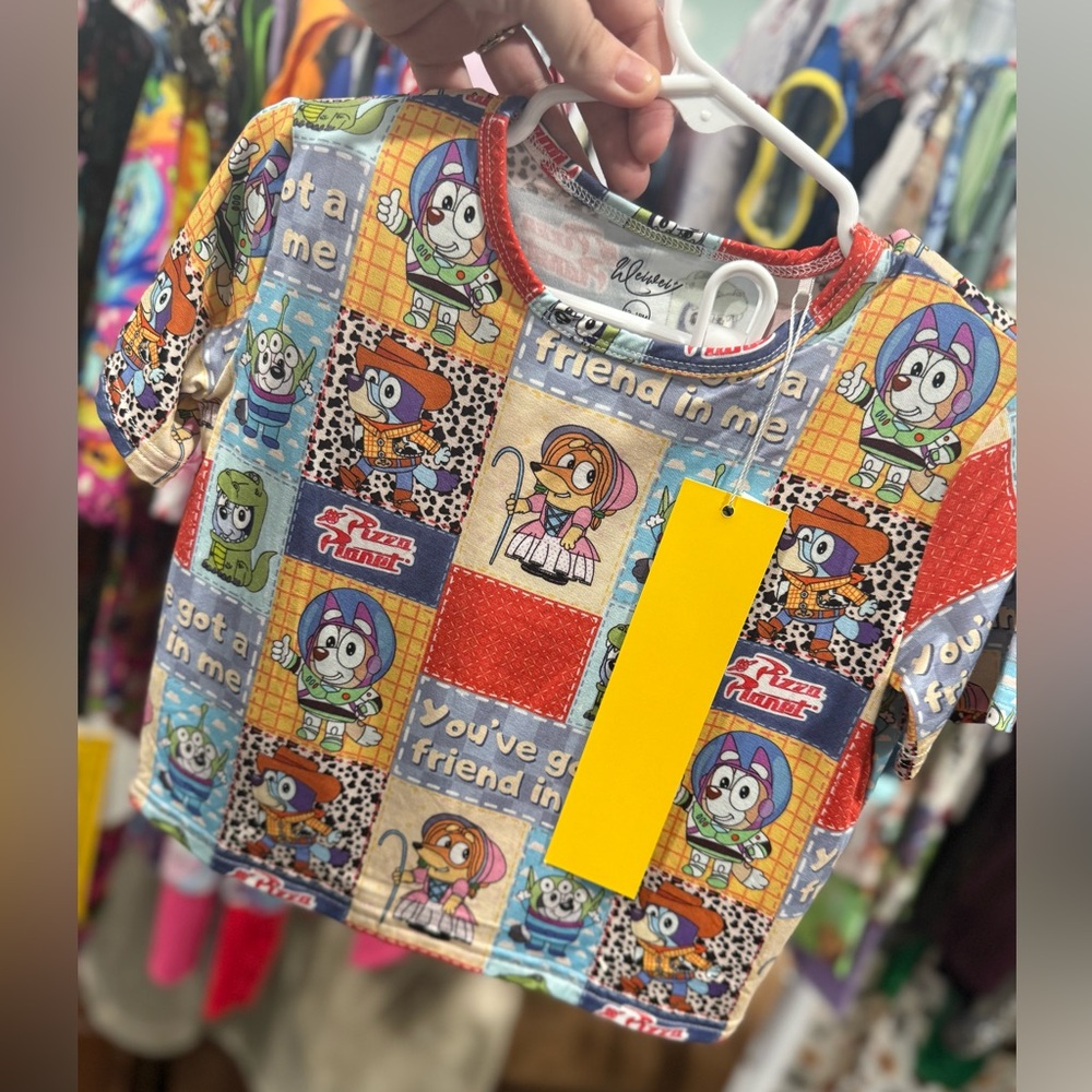 Bluey Toy Story Bamboo PJs 12-18m - Picture 1 of 3
